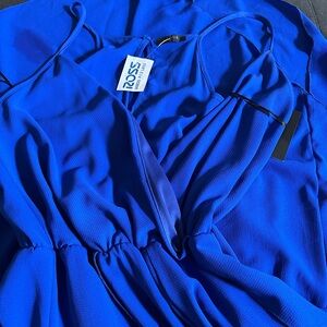 NWT Woman’s Royal Blue sleeveless jumpsuit